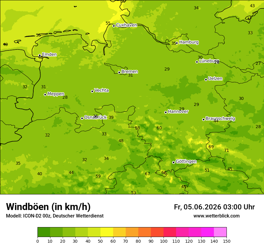 Maximale Windböen