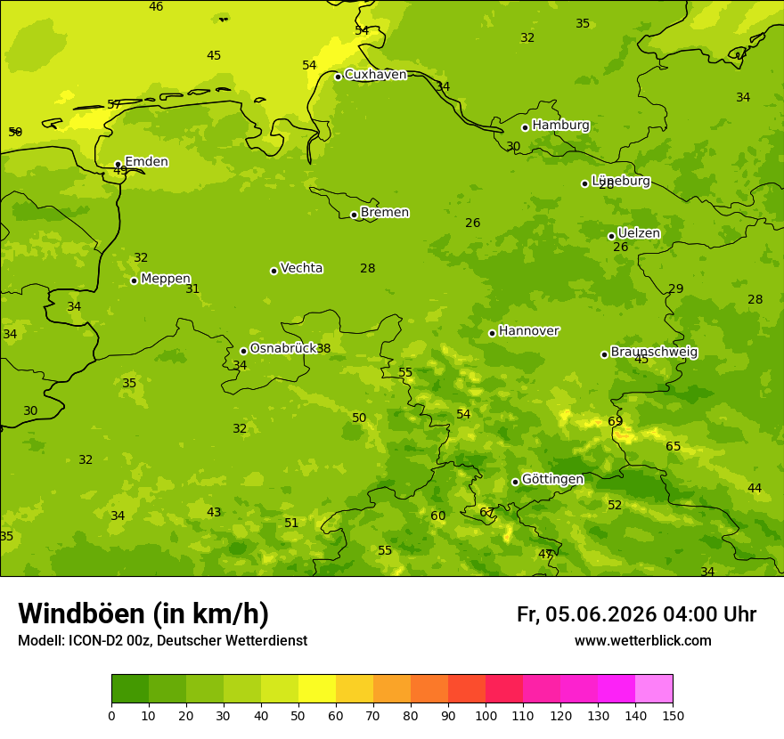 Maximale Windböen