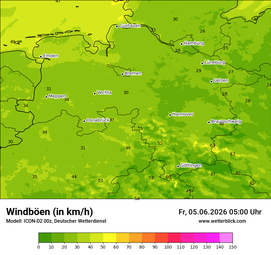Maximale Windböen