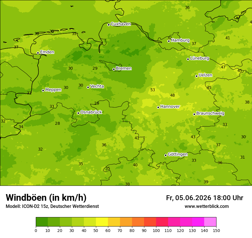 Maximale Windböen