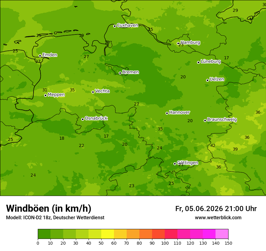 Maximale Windböen