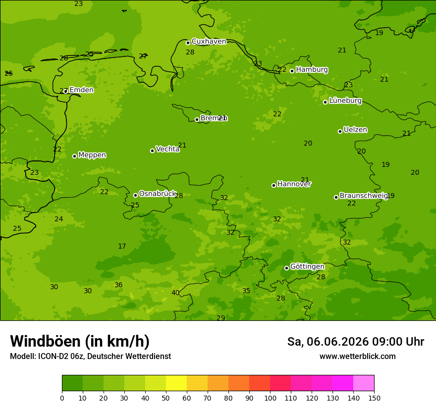 Maximale Windböen