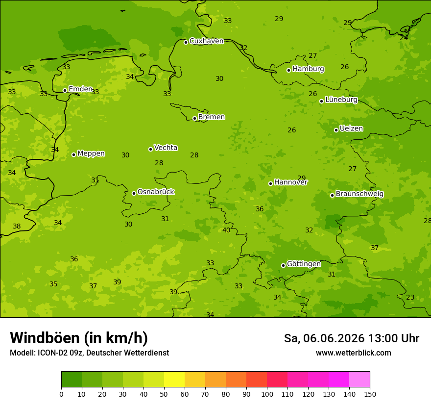 Maximale Windböen