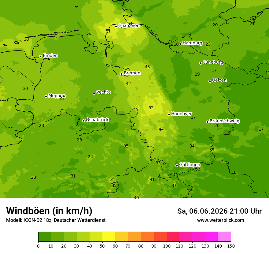Maximale Windböen