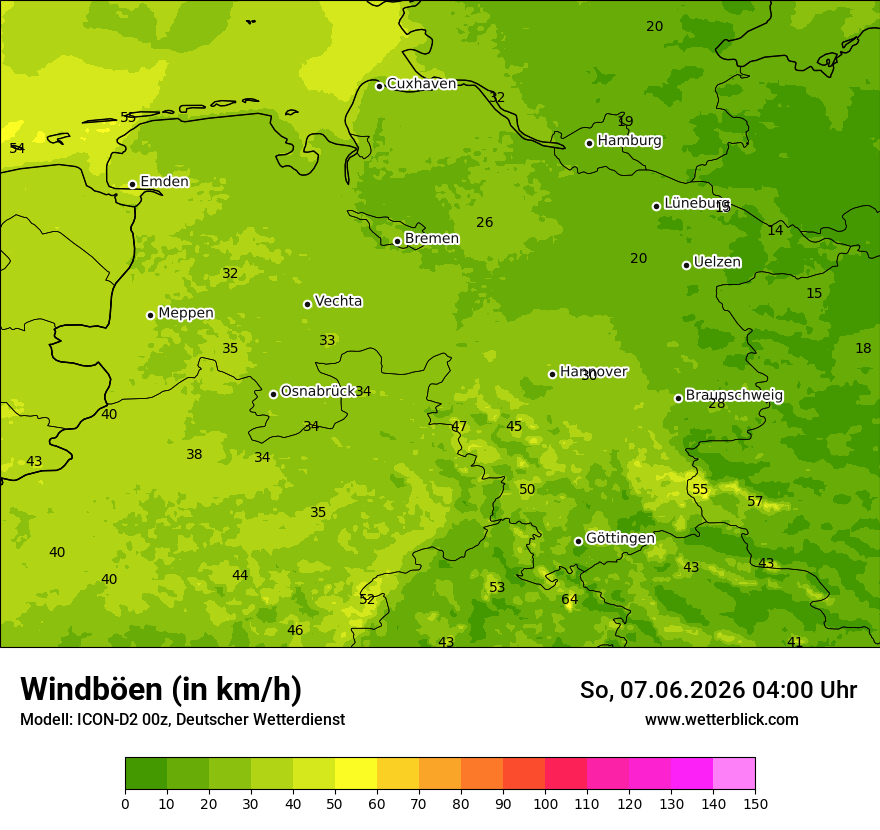 Maximale Windböen
