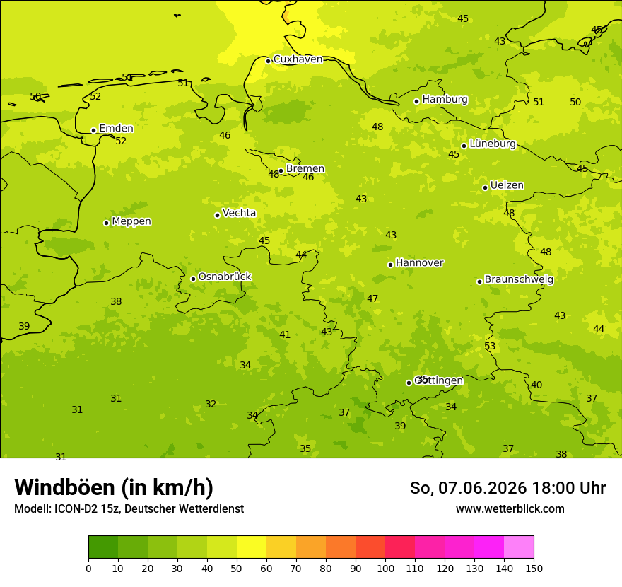 Maximale Windböen