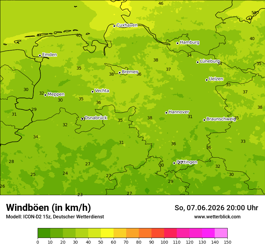 Maximale Windböen