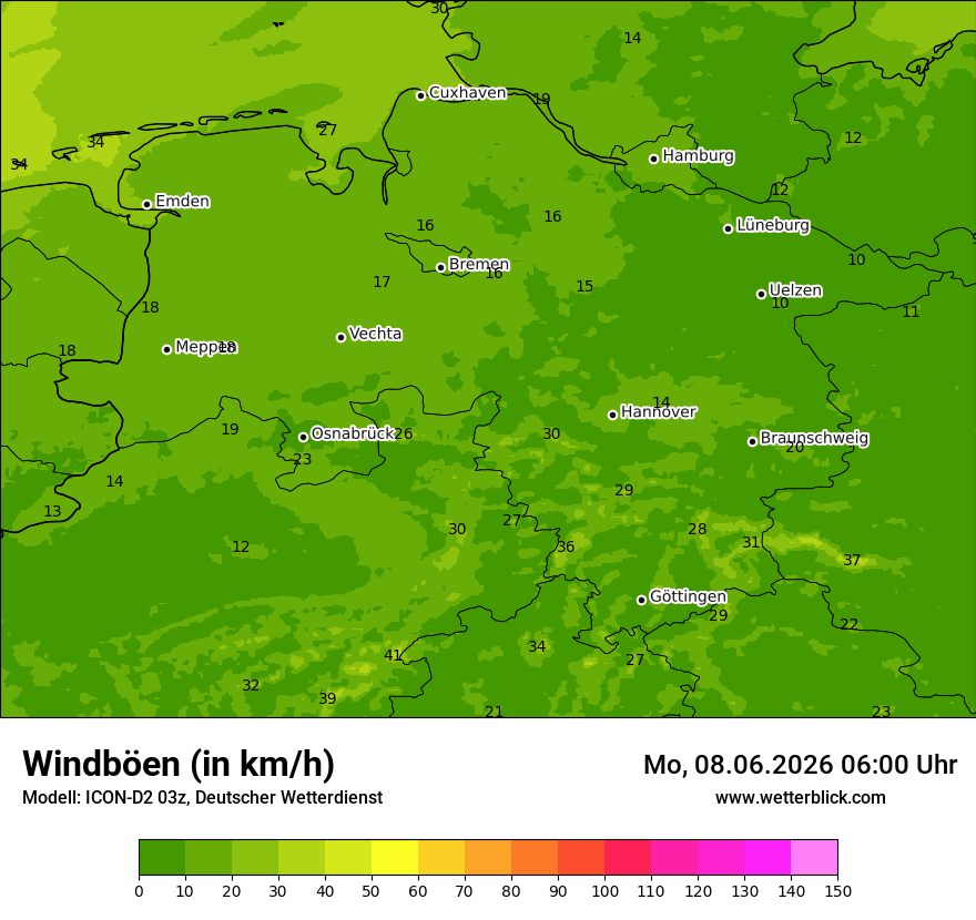 Maximale Windböen