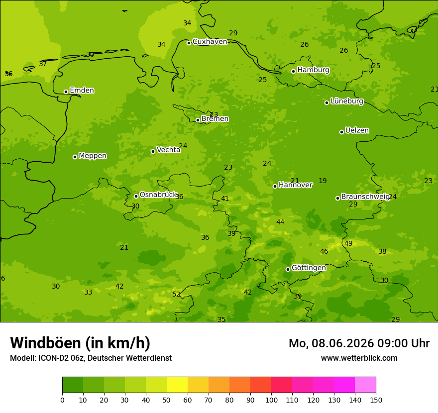 Maximale Windböen