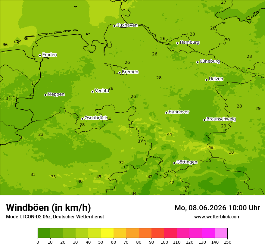 Maximale Windböen