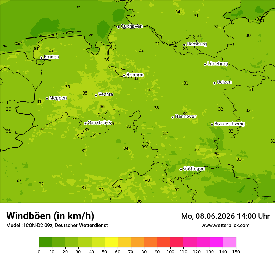 Maximale Windböen