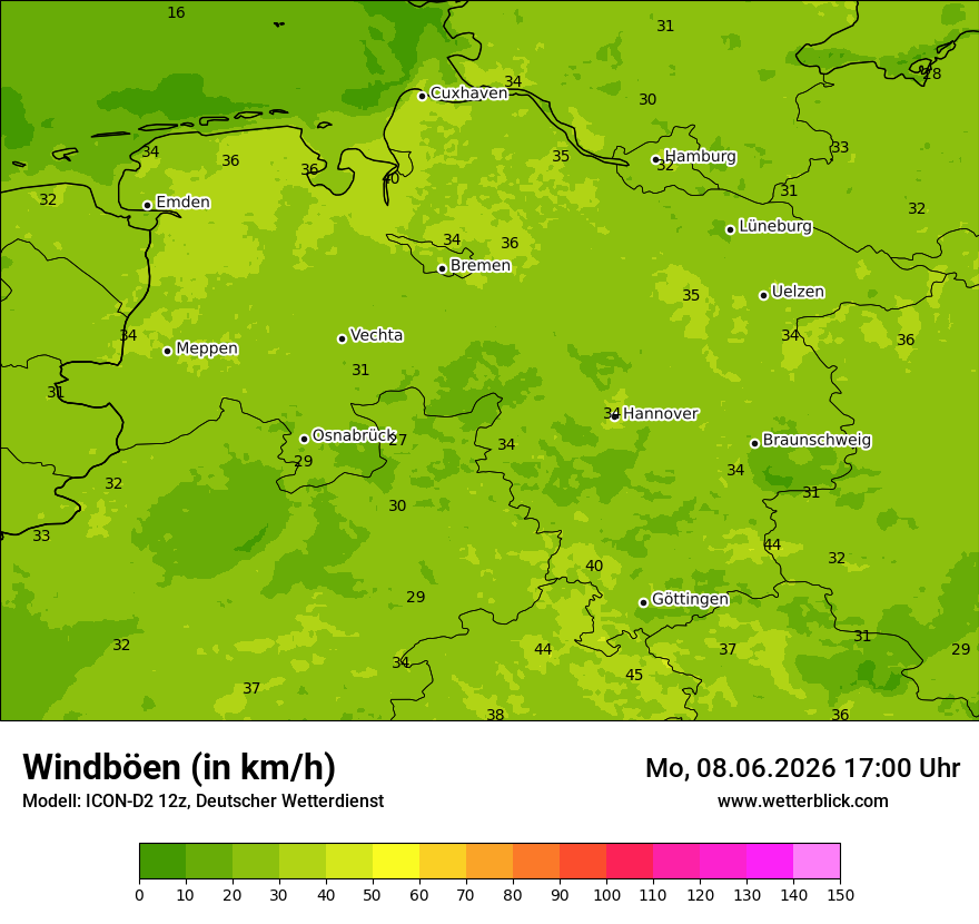 Maximale Windböen