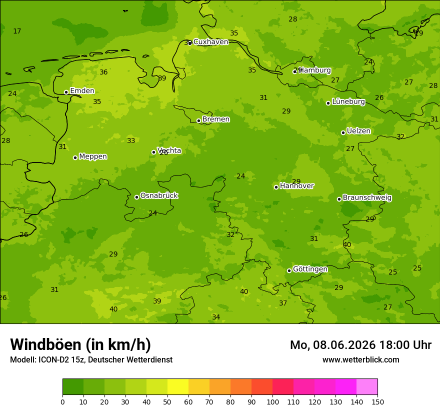 Maximale Windböen