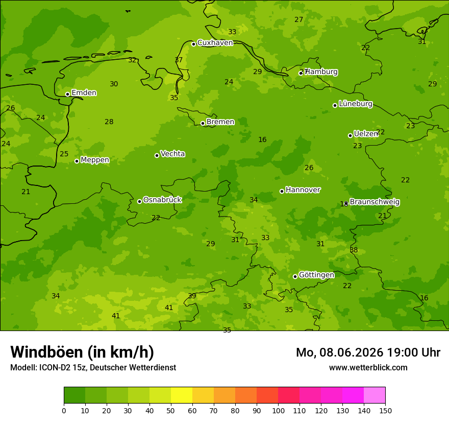 Maximale Windböen