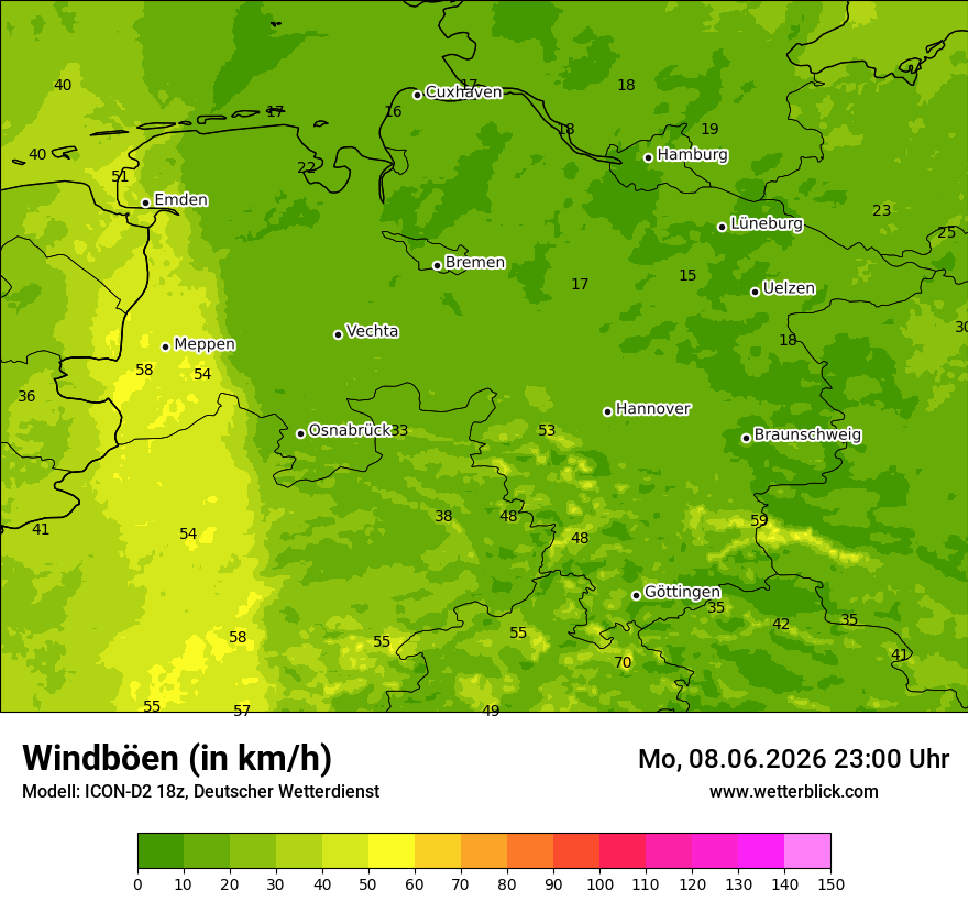 Maximale Windböen