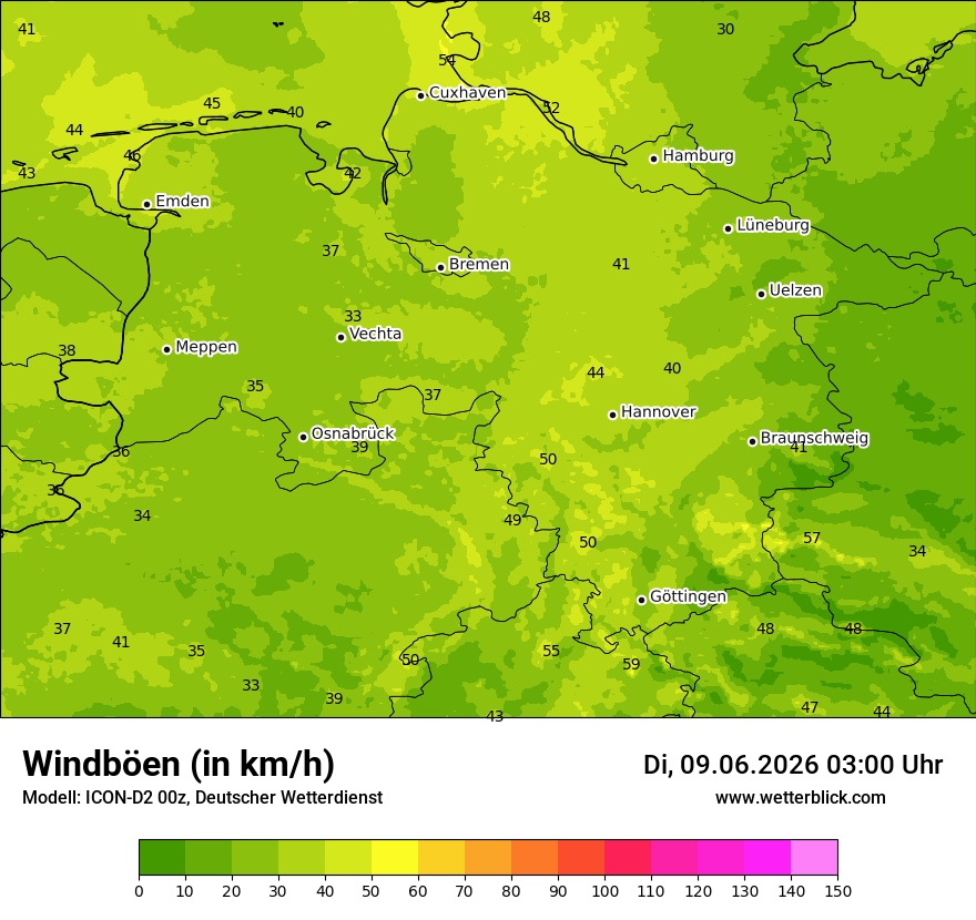 Maximale Windböen