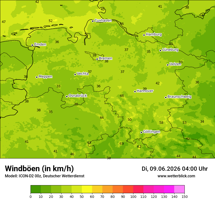Maximale Windböen