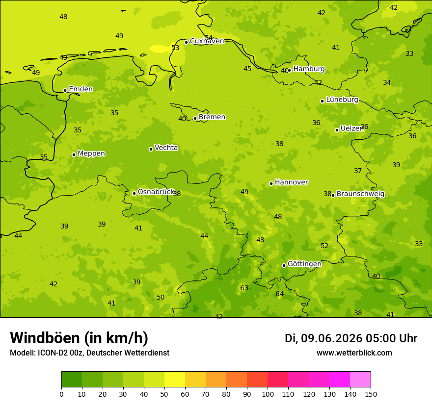 Maximale Windböen