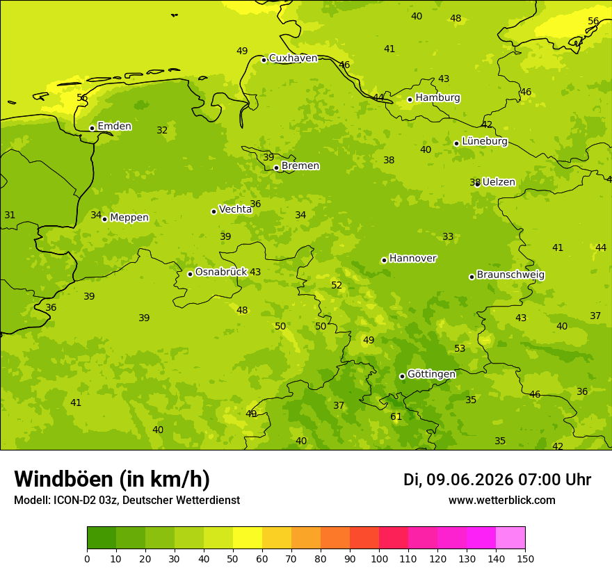 Maximale Windböen