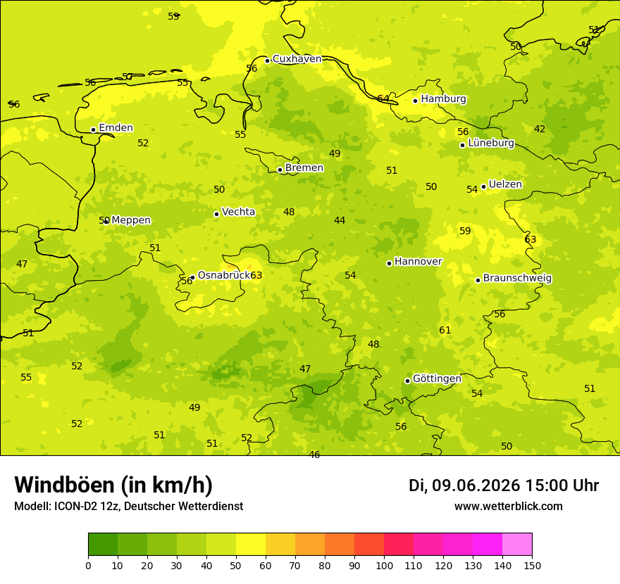 Maximale Windböen