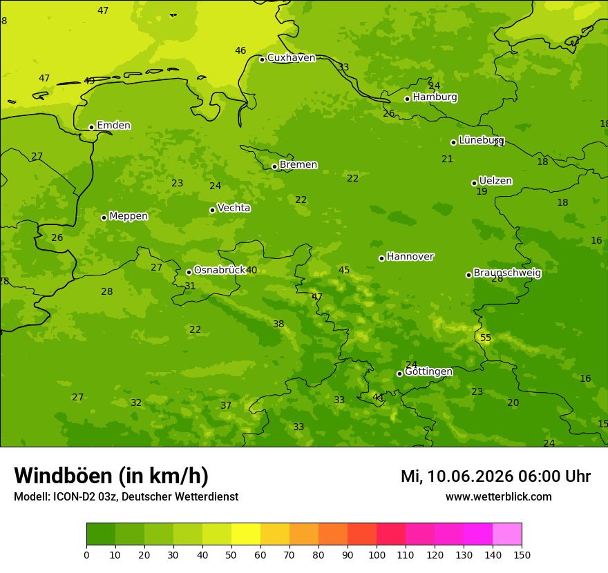 Maximale Windböen