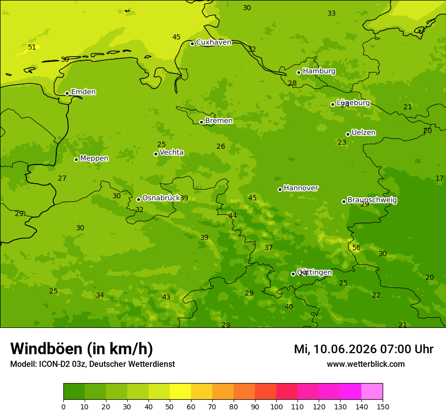 Maximale Windböen