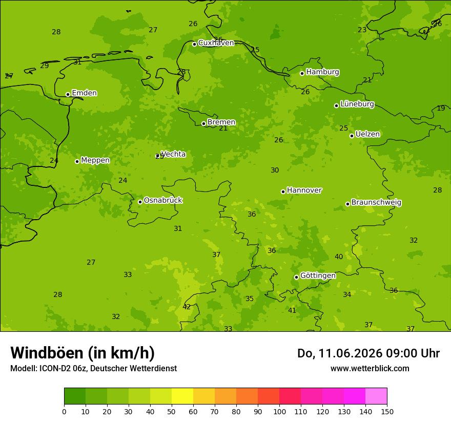 Maximale Windböen