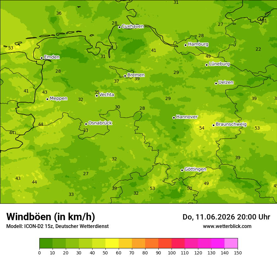 Maximale Windböen