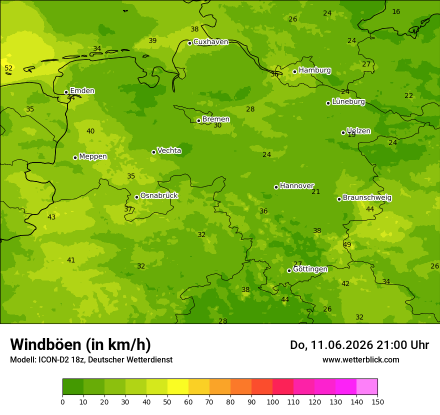 Maximale Windböen