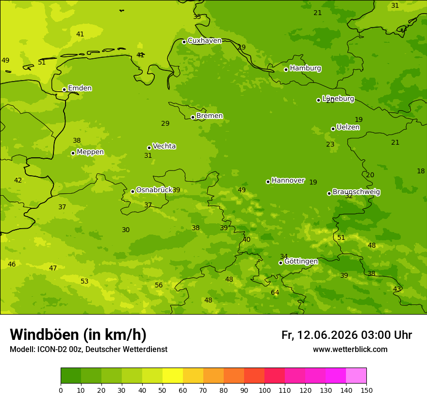 Maximale Windböen