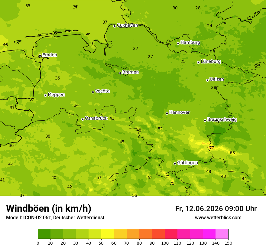 Maximale Windböen