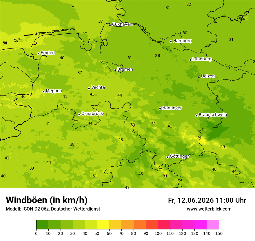 Maximale Windböen