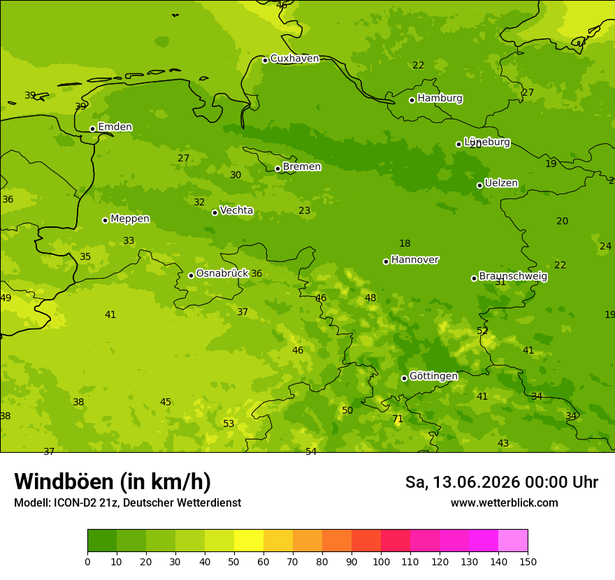 Maximale Windböen