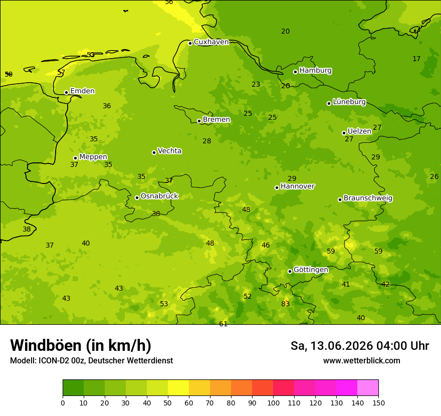 Maximale Windböen