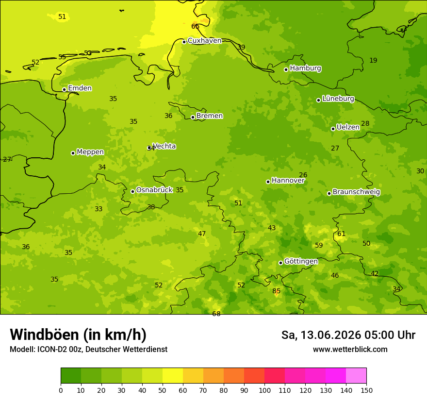 Maximale Windböen