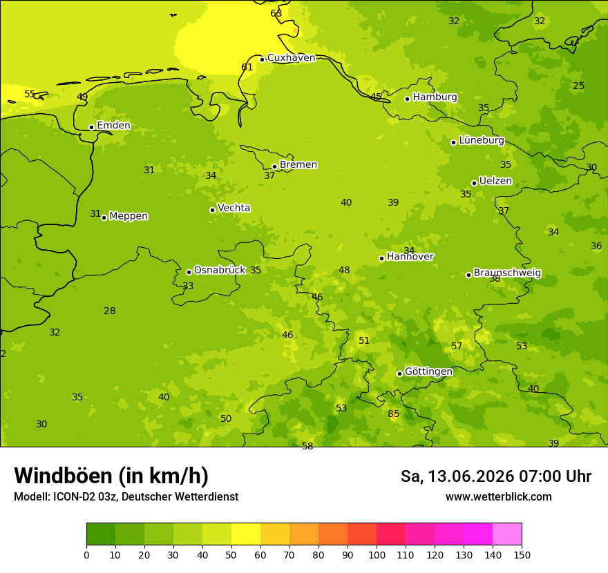 Maximale Windböen