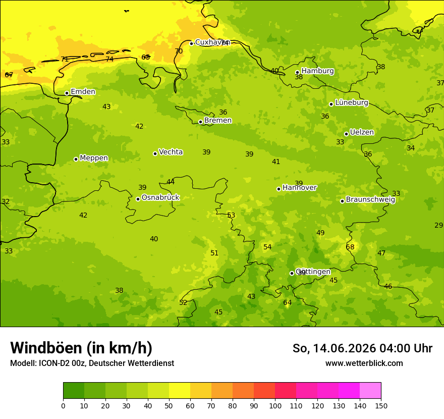 Maximale Windböen