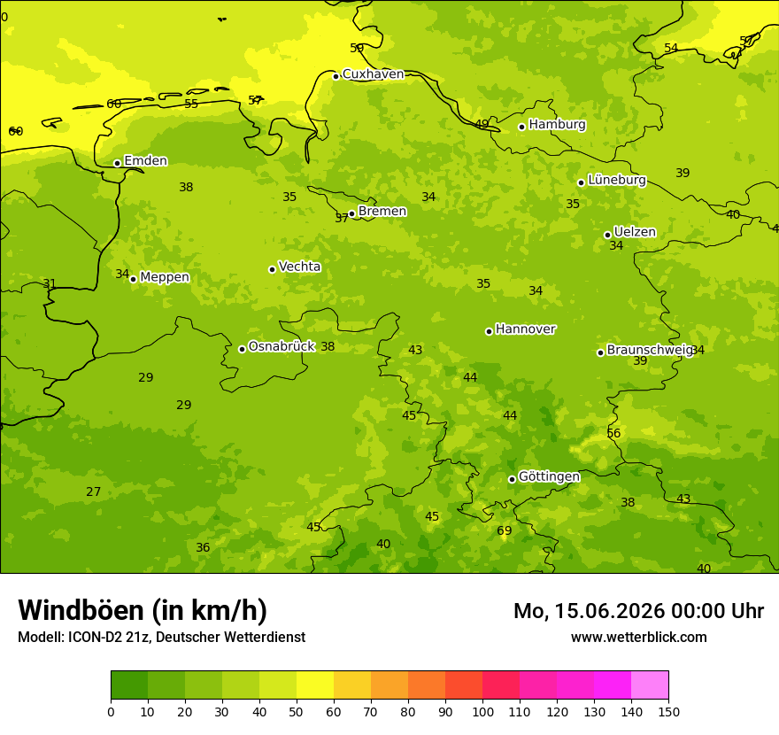 Maximale Windböen