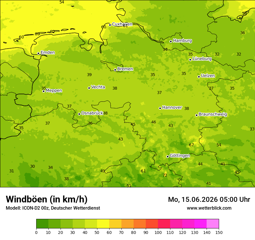 Maximale Windböen