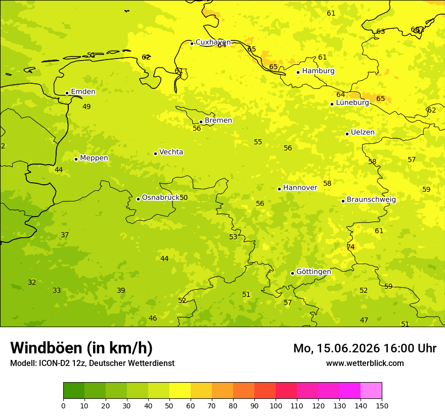 Maximale Windböen