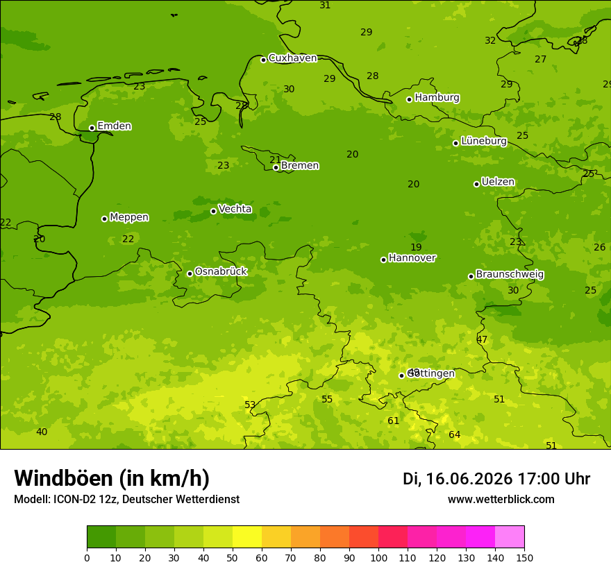 Maximale Windböen