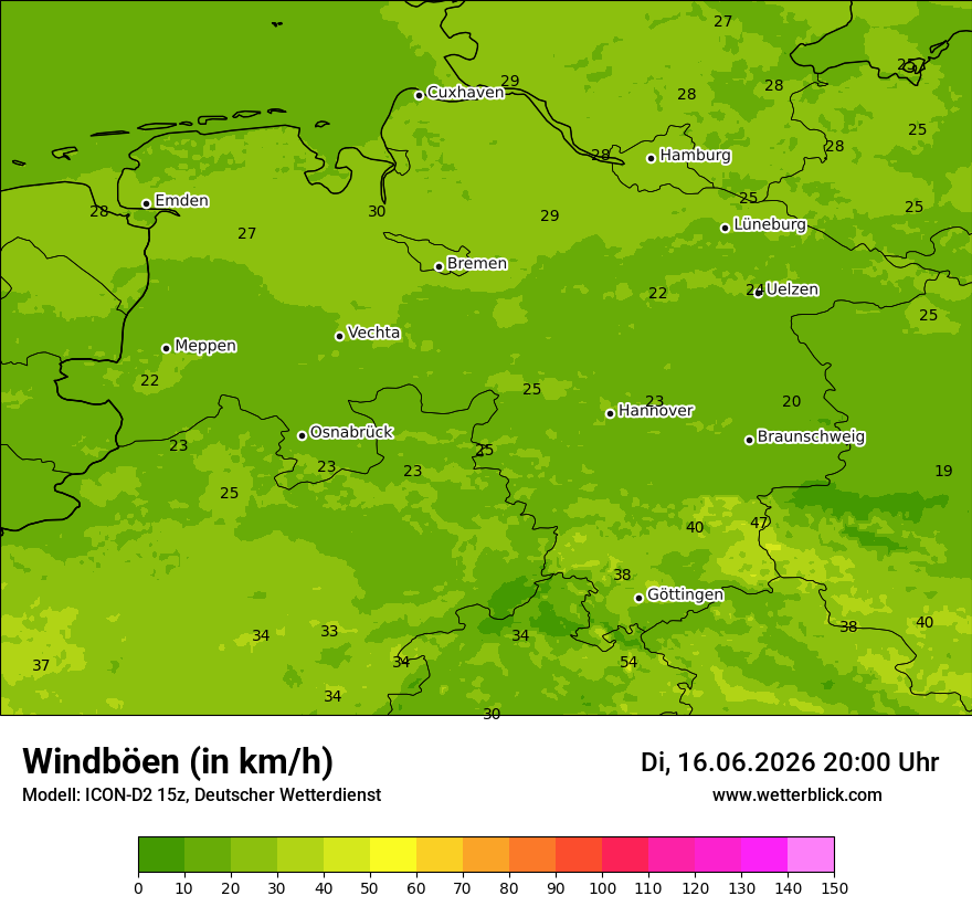 Maximale Windböen