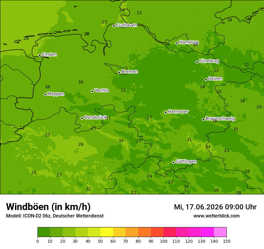 Maximale Windböen
