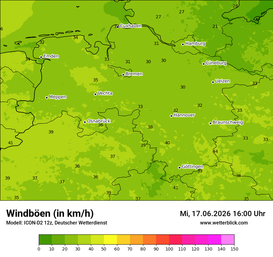 Maximale Windböen
