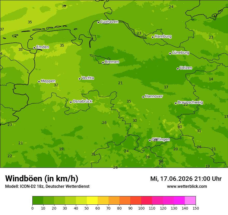 Maximale Windböen