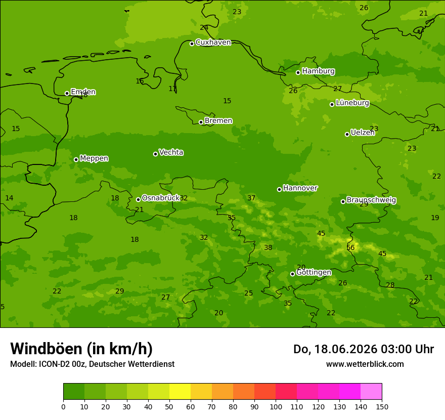 Maximale Windböen