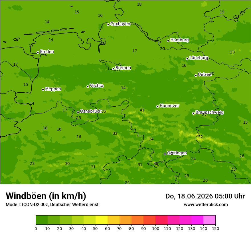 Maximale Windböen