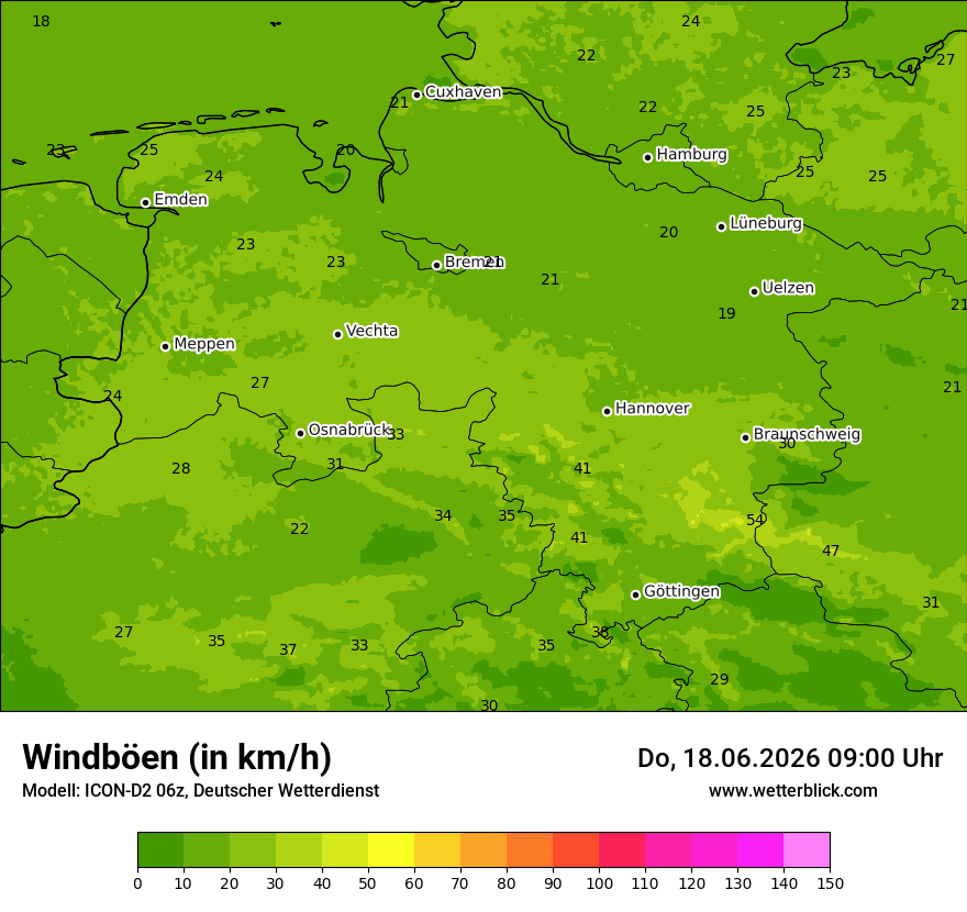 Maximale Windböen