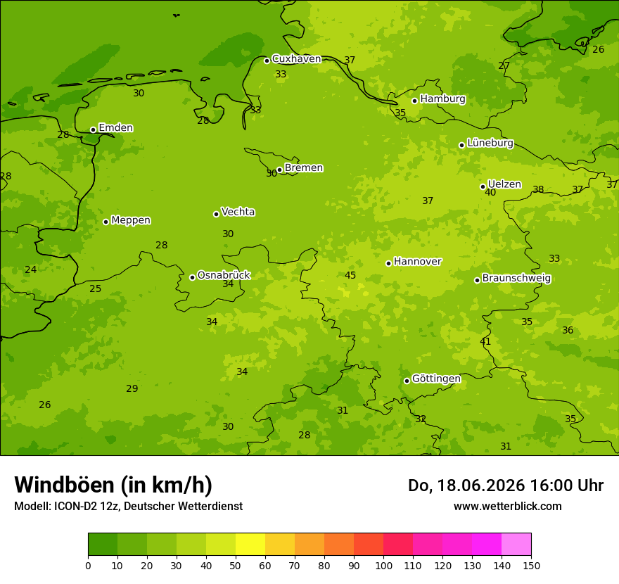 Maximale Windböen