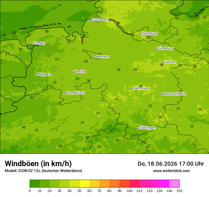 Maximale Windböen